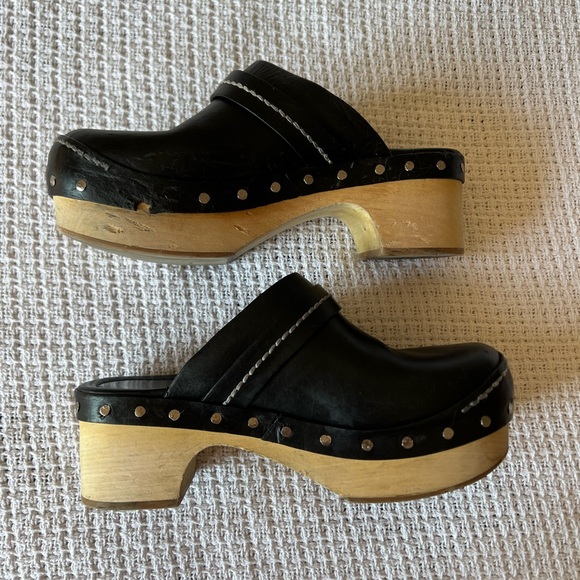 Prada Black Leather Clogs Size 38.5 (US 8) - Picture 8 of 9